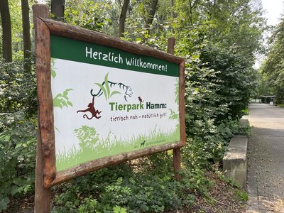 EIngangsschild am Tierpark Hamm